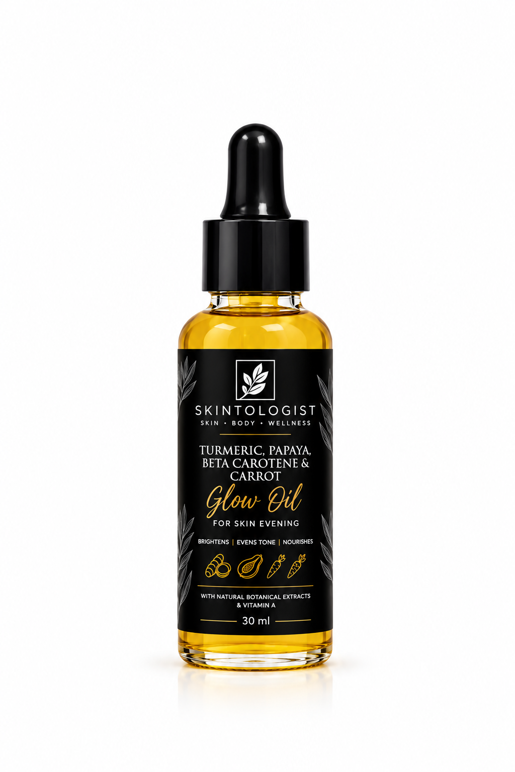 Turmeric, papaya, beta carotene, & carrot glow oil for skin evening